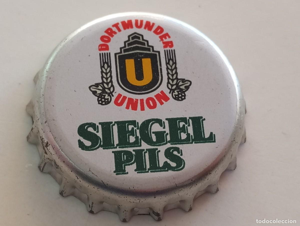 Coleccionismo de cervezas: Chapa tap&oacute;n corona de la cerveza alemana SIEGEL PILS DORTMUNDER UNION