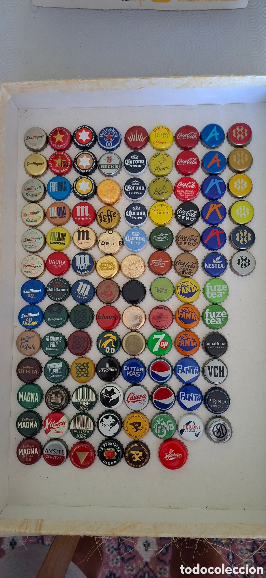 Coleccionismo de cervezas: 108 chapas cerveza refrescos