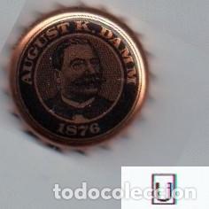 Coleccionismo de cervezas: chapa - cerveza - ESPA&Ntilde;A - A. K. DAMM (color cobre)