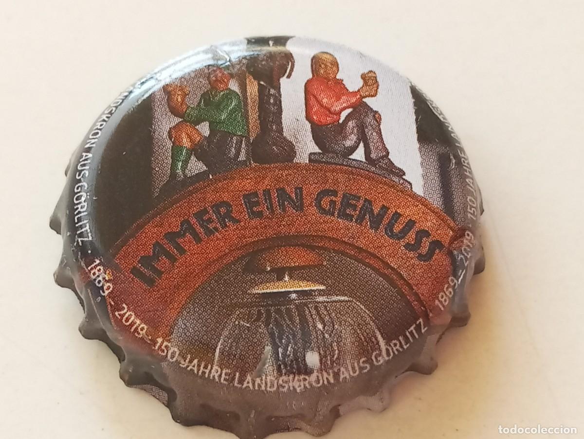 Colecionismo de cervejas: Chapa tap&oacute;n corona de la cerveza alemana LANDSKRON AUS G&Ouml;RLITZ 150 JAHRE (1869-2019)