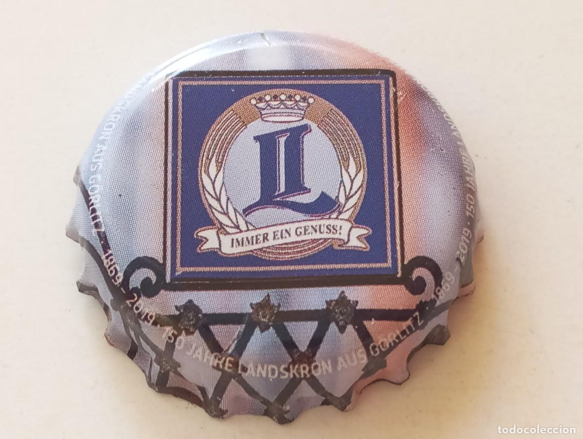 Colecionismo de cervejas: Chapa tap&oacute;n corona de la cerveza alemana LANDSKRON AUS G&Ouml;RLITZ 150 JAHRE (1869-2019)