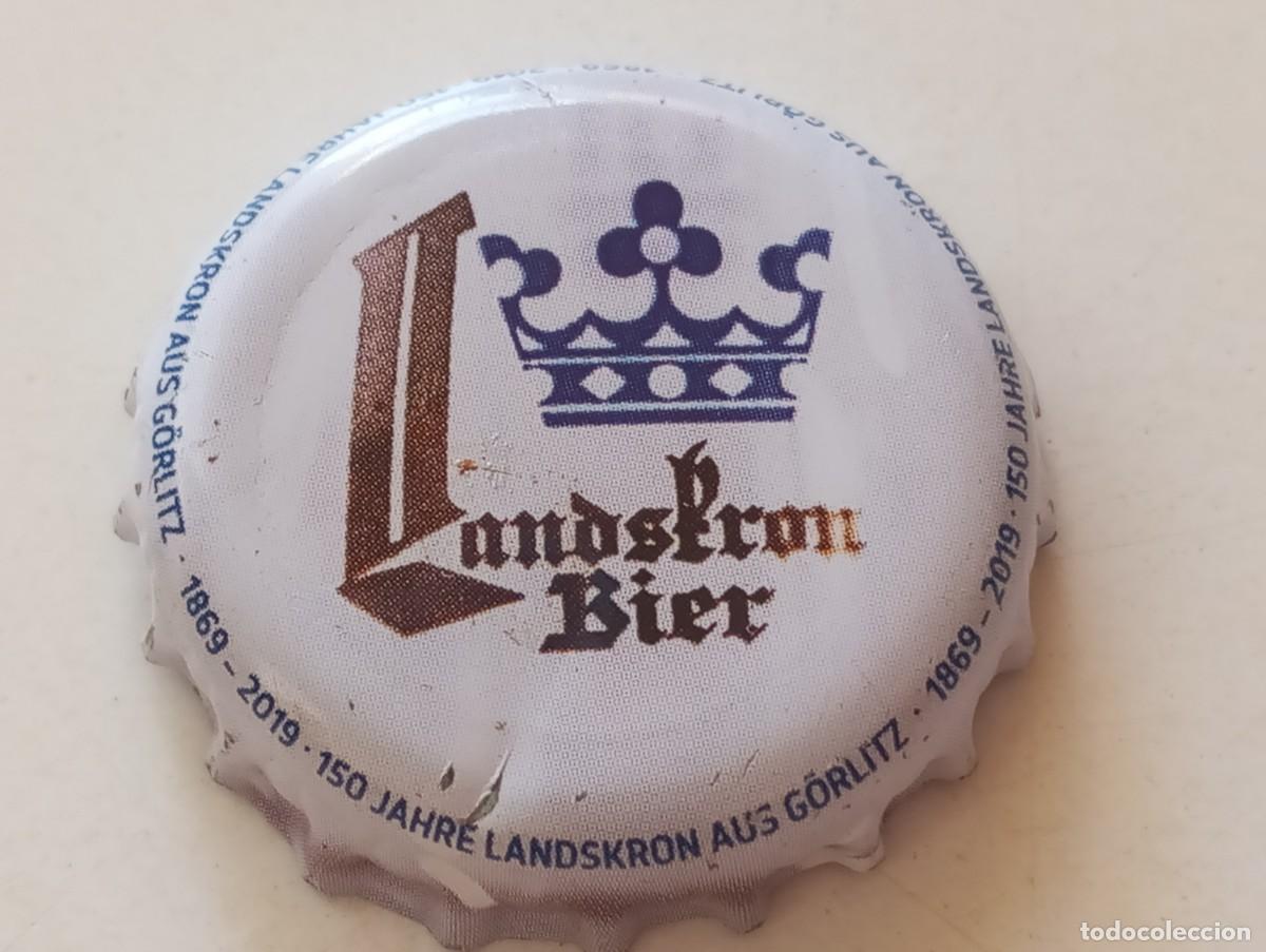 Colecionismo de cervejas: Chapa tap&oacute;n corona de la cerveza alemana LANDSKRON AUS G&Ouml;RLITZ 150 JAHRE (1869-2019)