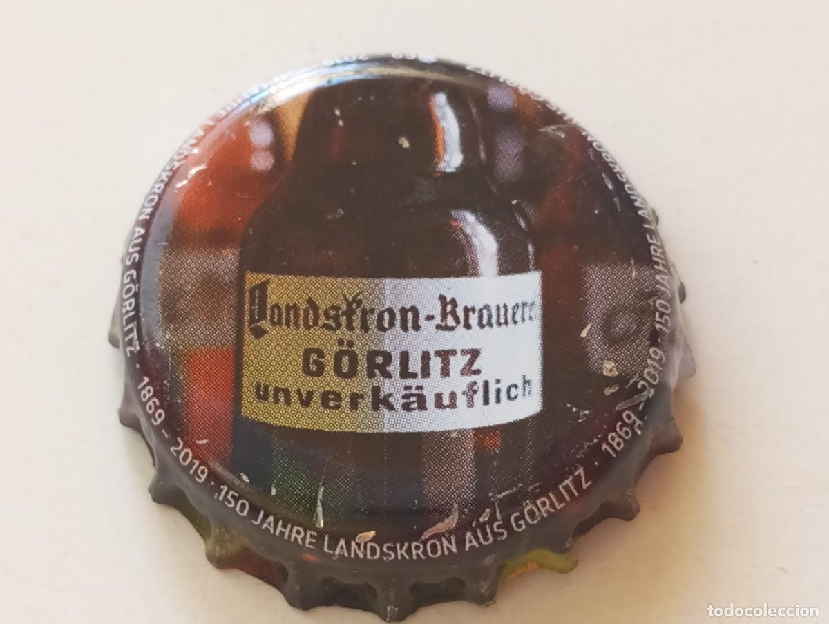 Colecionismo de cervejas: Chapa tap&oacute;n corona de la cerveza alemana LANDSKRON AUS G&Ouml;RLITZ 150 JAHRE (1869-2019)