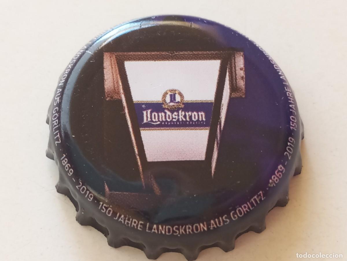 Colecionismo de cervejas: Chapa tap&oacute;n corona de la cerveza alemana LANDSKRON AUS G&Ouml;RLITZ 150 JAHRE (1869-2019)