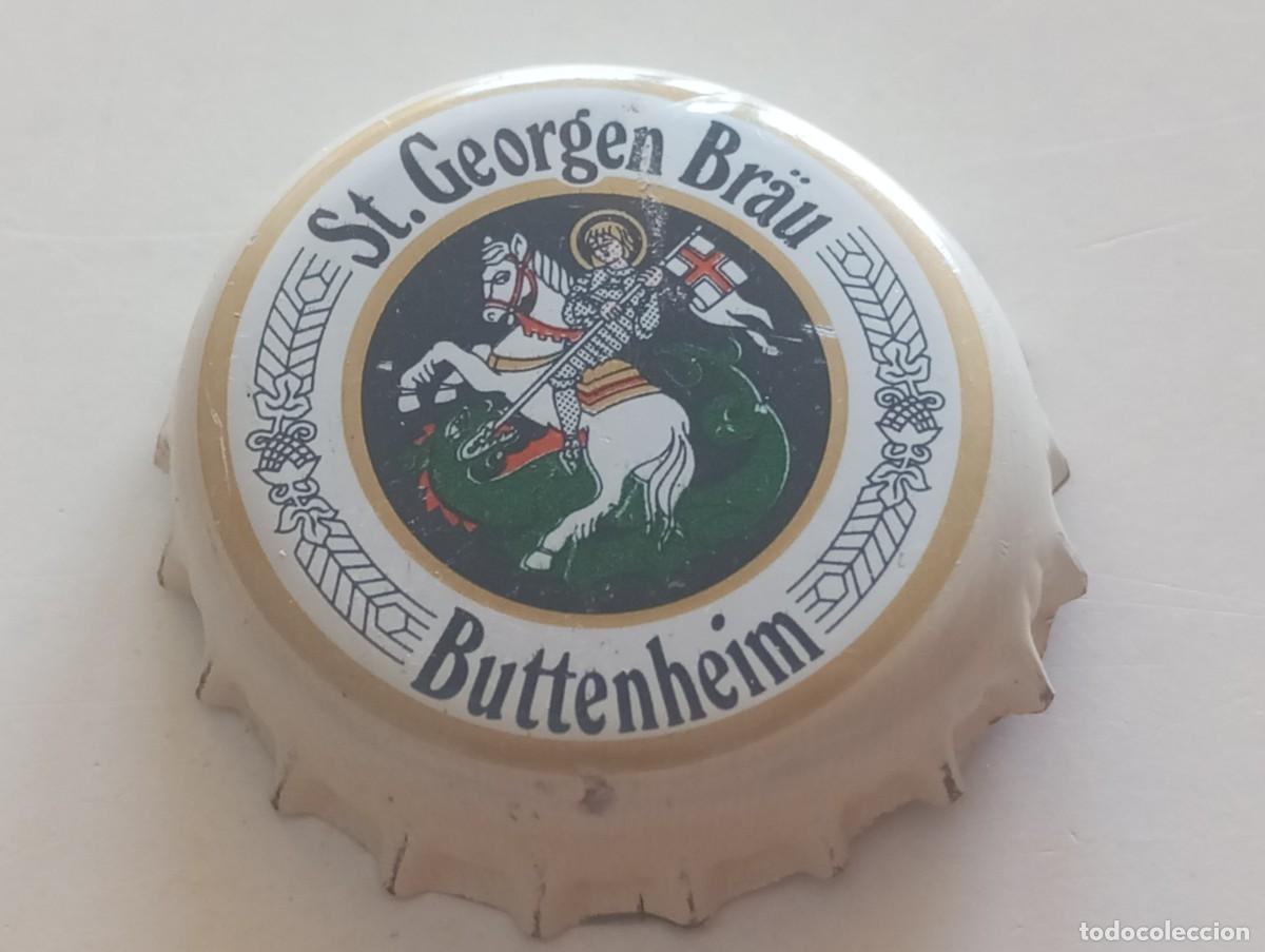 Coleccionismo de cervezas: Chapa tap&oacute;n corona de la cerveza alemana ST. GEORGEN BR&Auml;U - BUTTENHEIM
