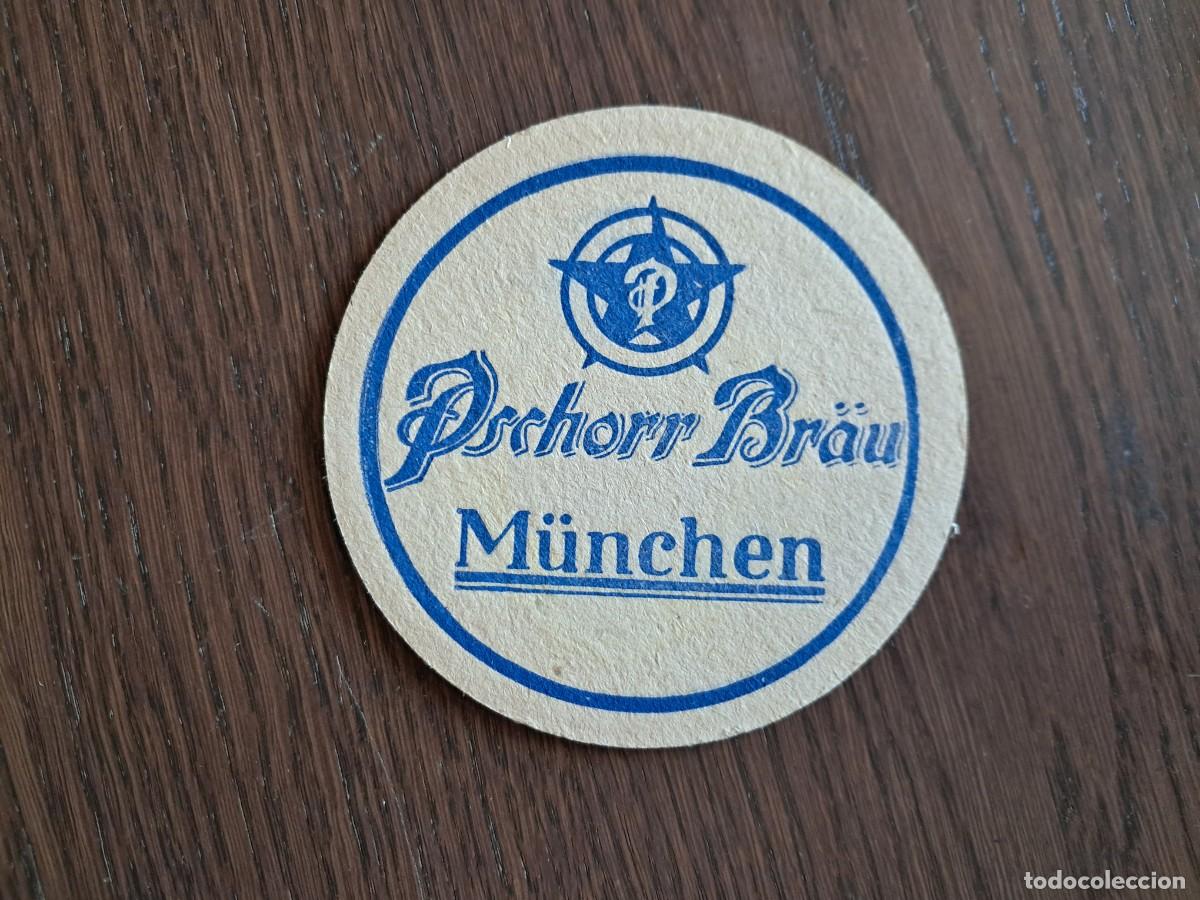 Coleccionismo de cervezas: posavasos de cerveza alemana, Pschorr Br&auml;u, M&uuml;nchen