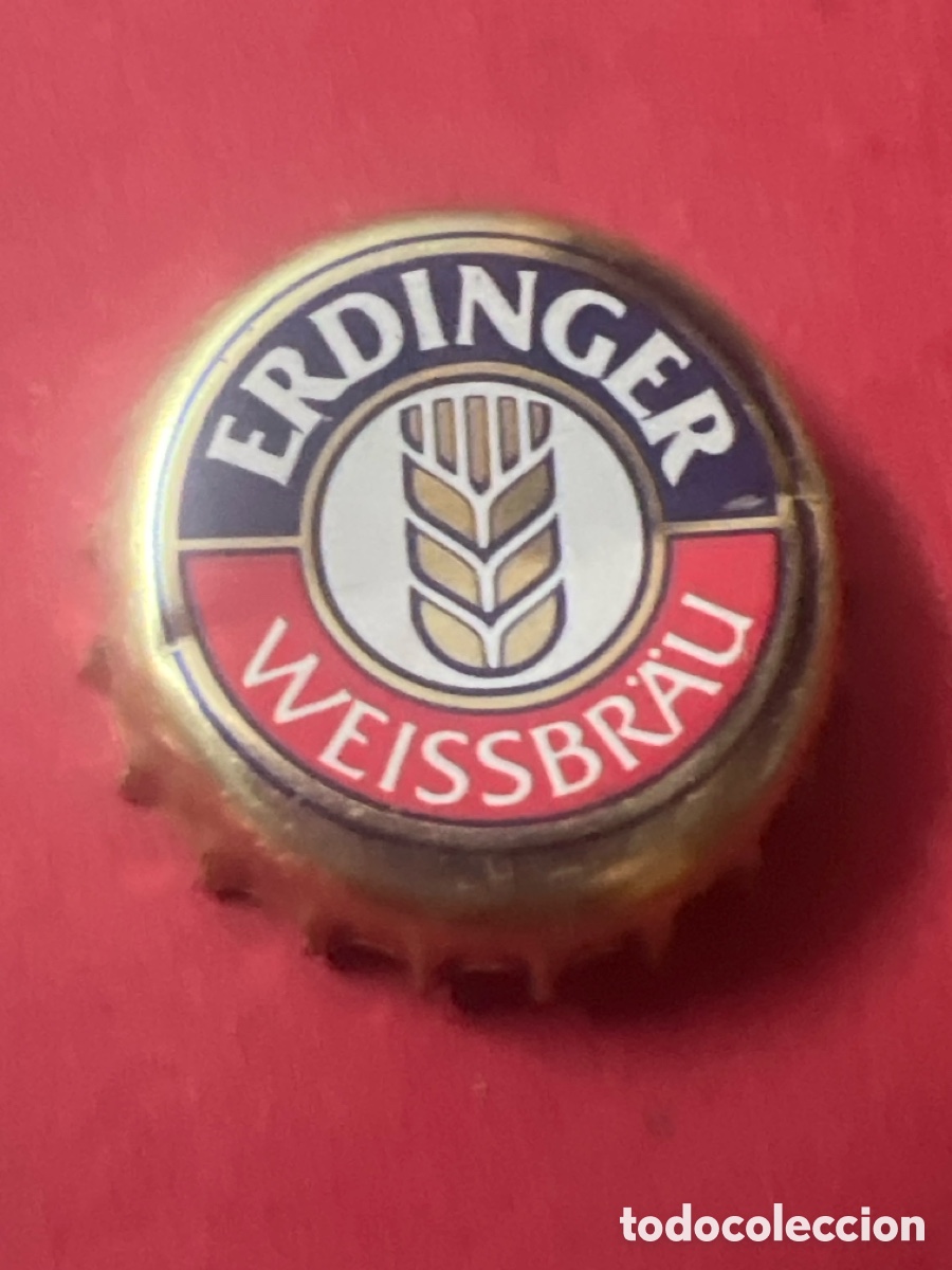 Coleccionismo de cervezas: B697. Chapa tap&oacute;n corona de la cerveza alemana ERDINGER WEISSBR&Auml;U