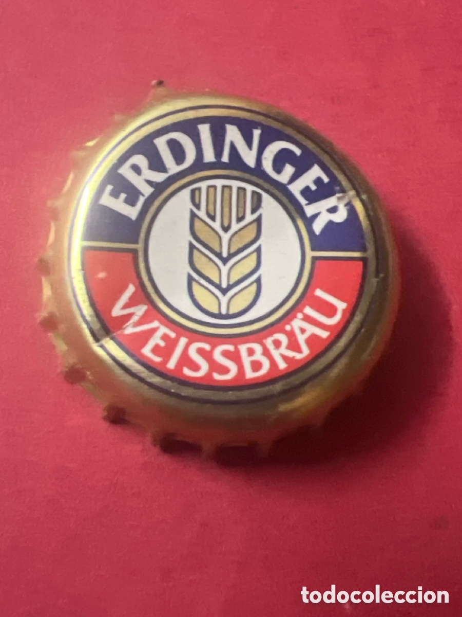 Coleccionismo de cervezas: B705. Chapa tap&oacute;n corona de la cerveza alemana ERDINGER WEISSBR&Auml;U