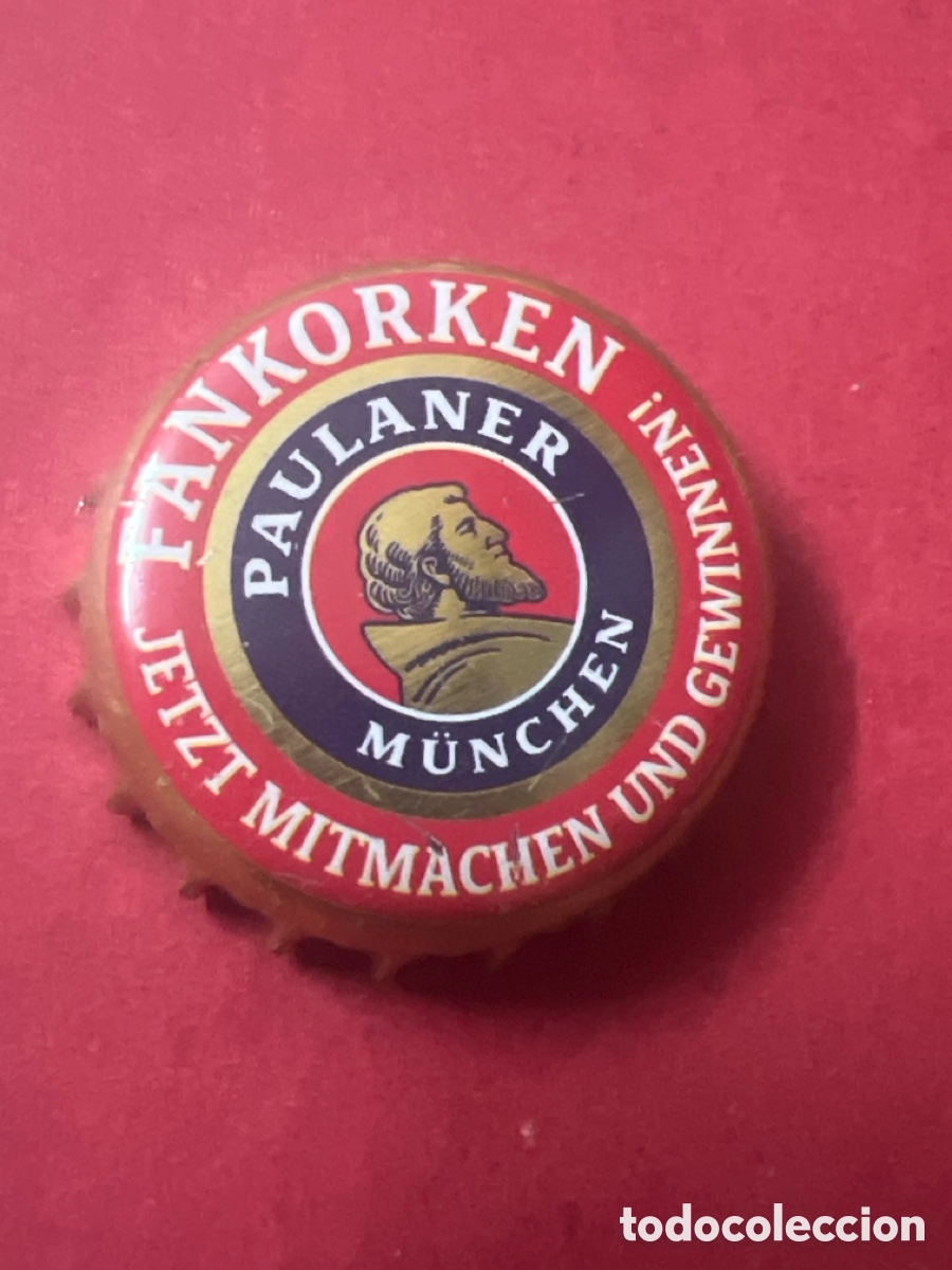 Coleccionismo de cervezas: B769. CHAPA CERVEZA - Paulaner M&uuml;nchen Fankorken Jetzt Mitmachen Und Gewinnen!