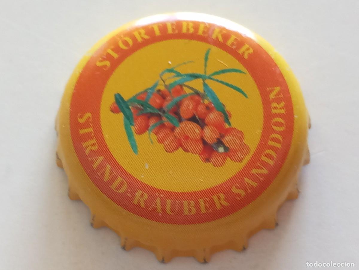 Coleccionismo de cervezas: Chapa tap&oacute;n corona de la cerveza alemana ST&Ouml;RTEBEKER STRAND-R&Auml;UBER SANDDORN