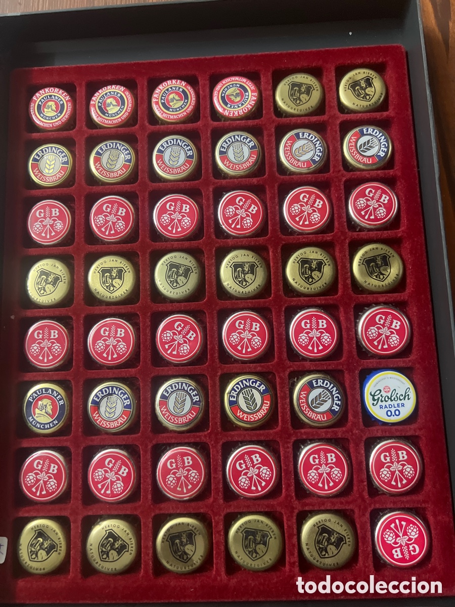 Coleccionismo de cervezas: T4/X86/A. LOTE DE 48 CHAPAS DE CERVEZA