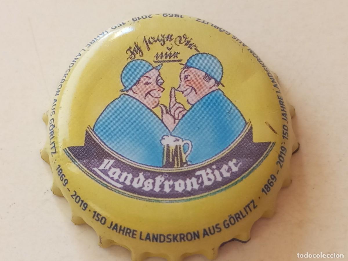 Coleccionismo de cervezas: Chapa tap&oacute;n corona de la cerveza alemana LANDSKRON AUS G&Ouml;RLITZ 150 JAHRE (1869-2019)