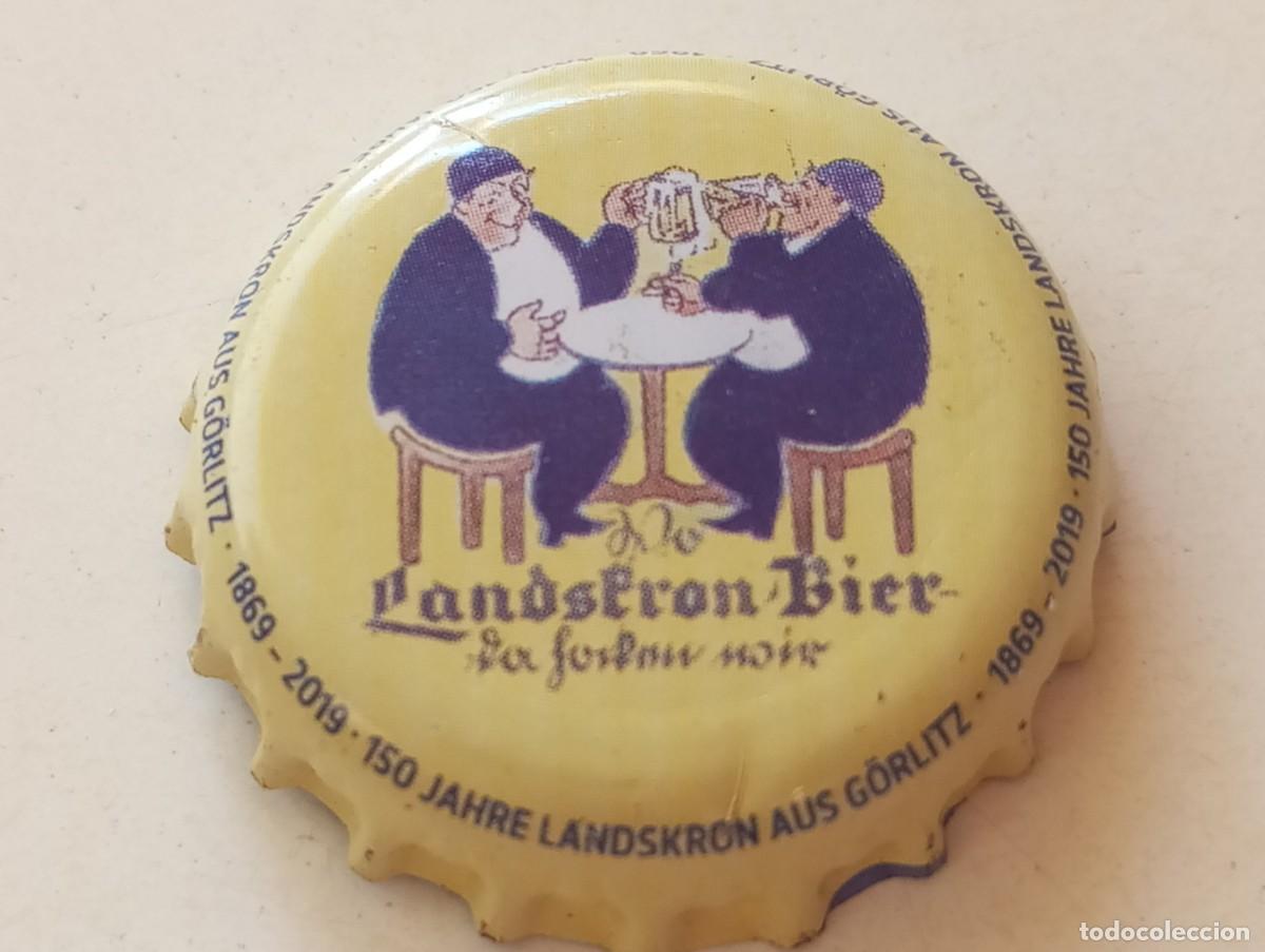Coleccionismo de cervezas: Chapa tap&oacute;n corona de la cerveza alemana LANDSKRON AUS G&Ouml;RLITZ 150 JAHRE (1869-2019)