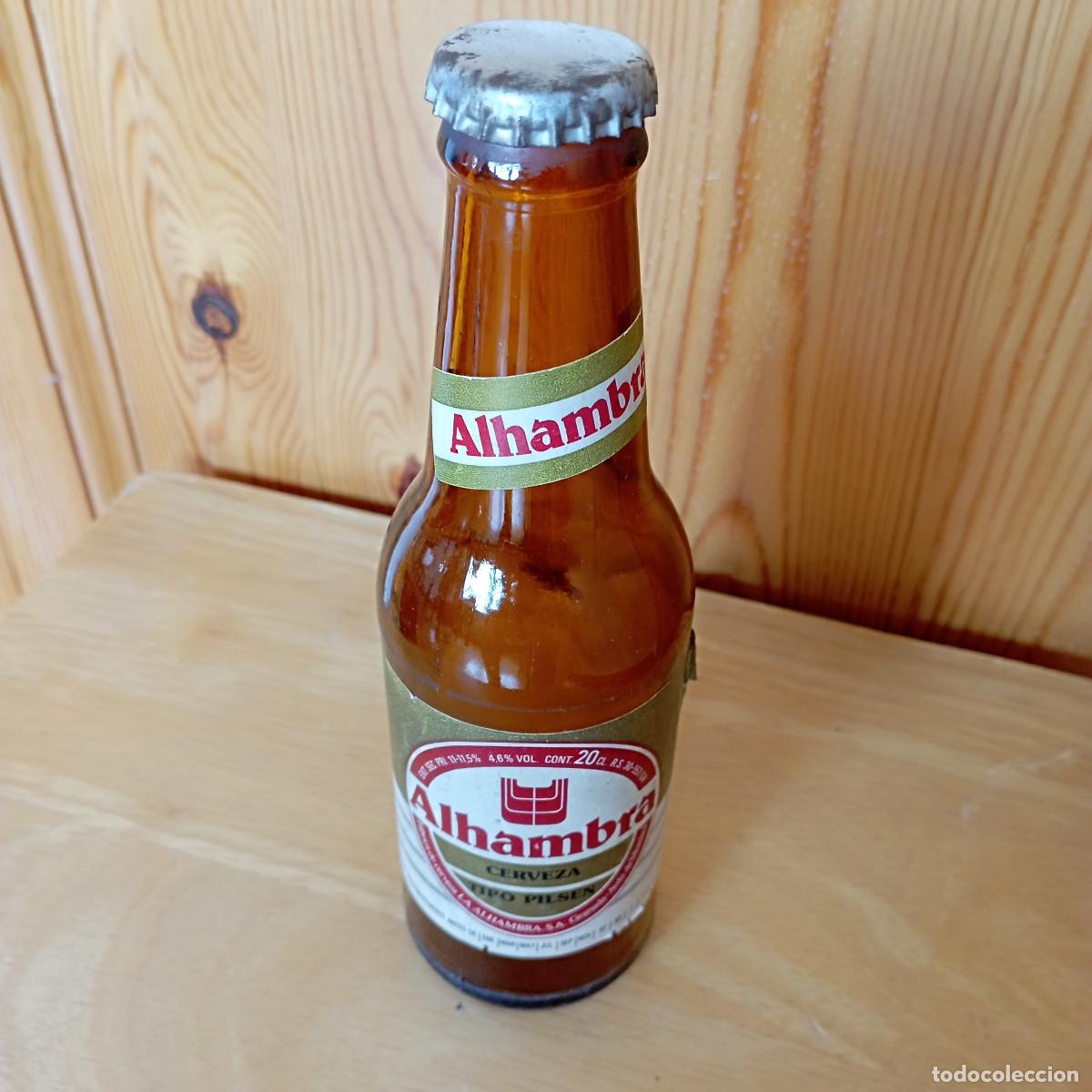 Coleccionismo de cervezas: Botella cerveza Alhambra tipo pilsen - vacia con xapa