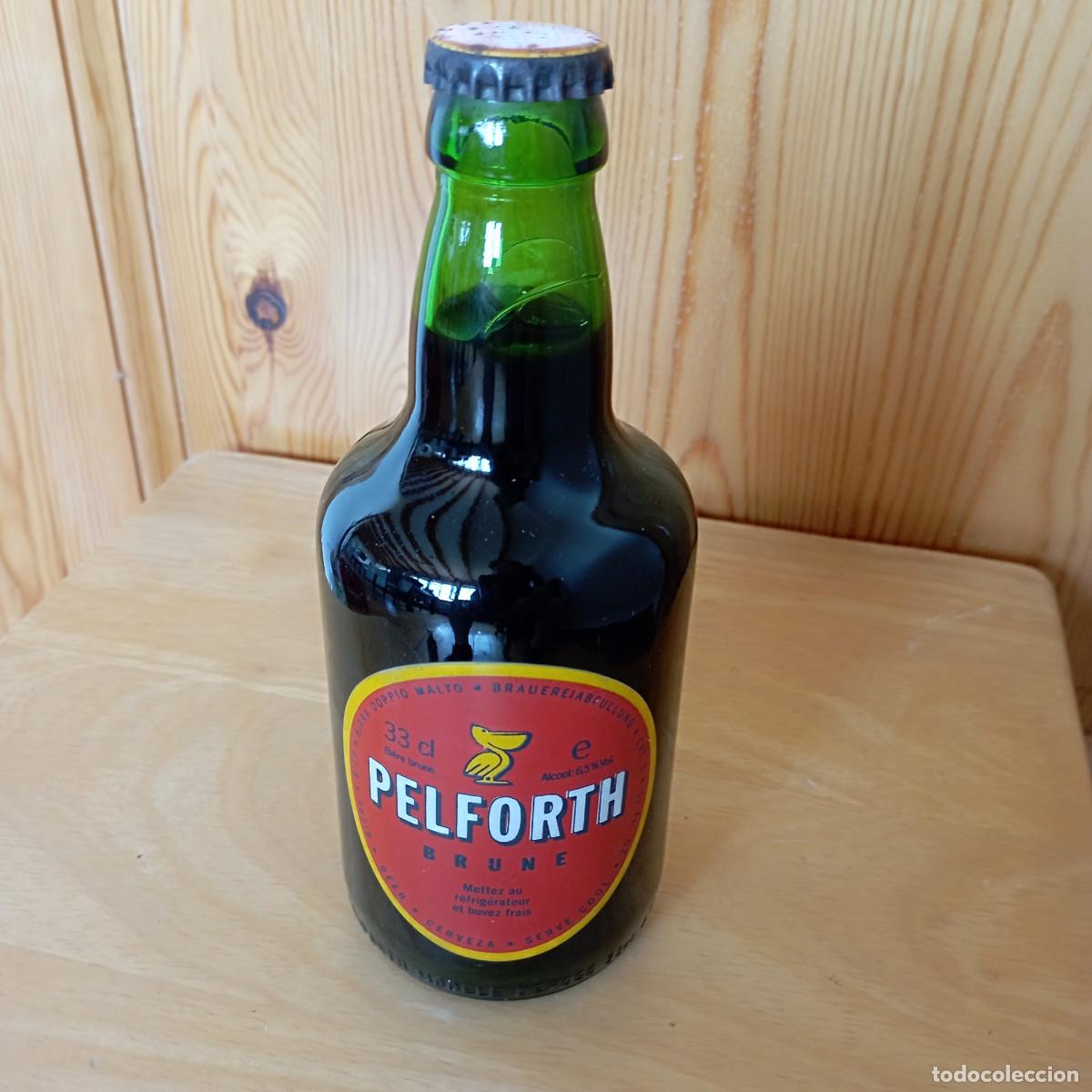 Coleccionismo de cervezas: Botella cerveza PELFORTH brune - llena