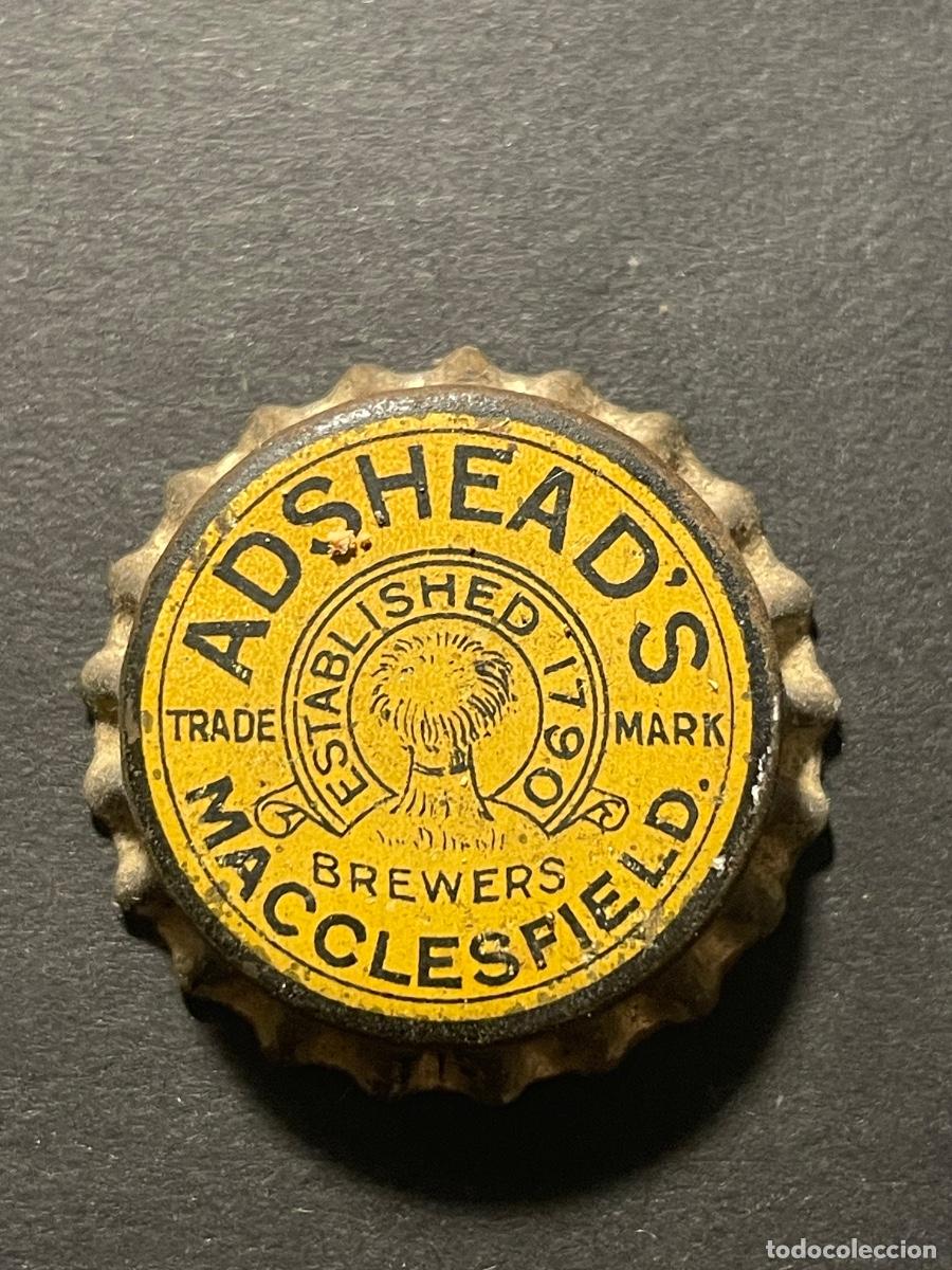 Coleccionismo de cervezas: ANTIGUA CHAPA CORONA , ADSHEAD'S TRDE MARK BREWERS MACCLESPIELD ESTABLISHED 1790