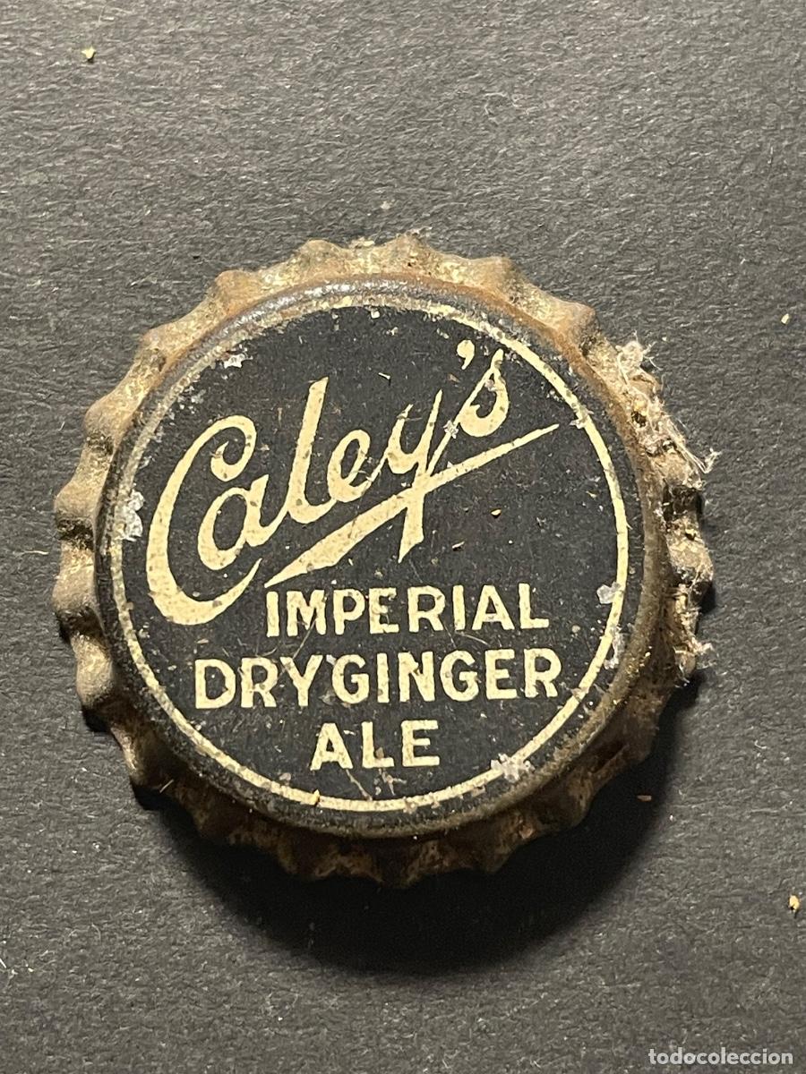 Coleccionismo de cervezas: BEBIDAS - ANTIGUA CHAPA CORONA - CALEY'S IMPERIAL DRYGINGER ALE