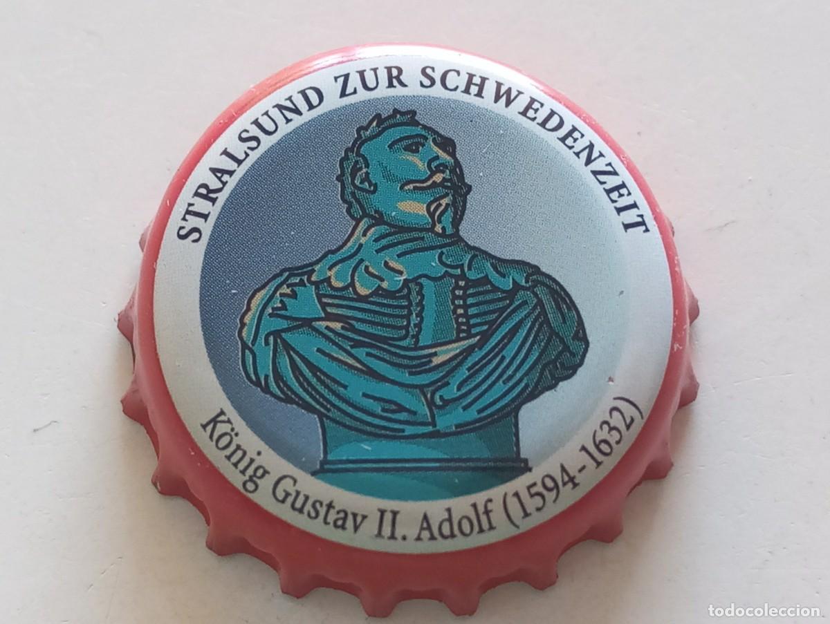 Coleccionismo de cervezas: Chapa tap&oacute;n corona de la cerveza alemana STRALSUND ZUR SCHWEDENZEIT - K&Ouml;NIG GUSTAV II ADOLF