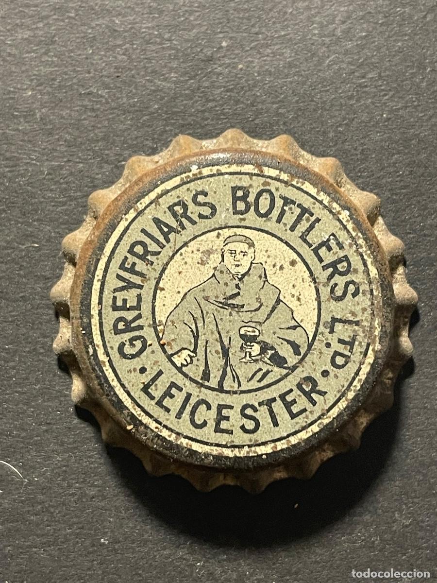 Coleccionismo de cervezas: BEBIDAS - ANTIGUA CHAPA CORONA - GREYFRIARS BOTTLERS -LEICESTER LTD. -