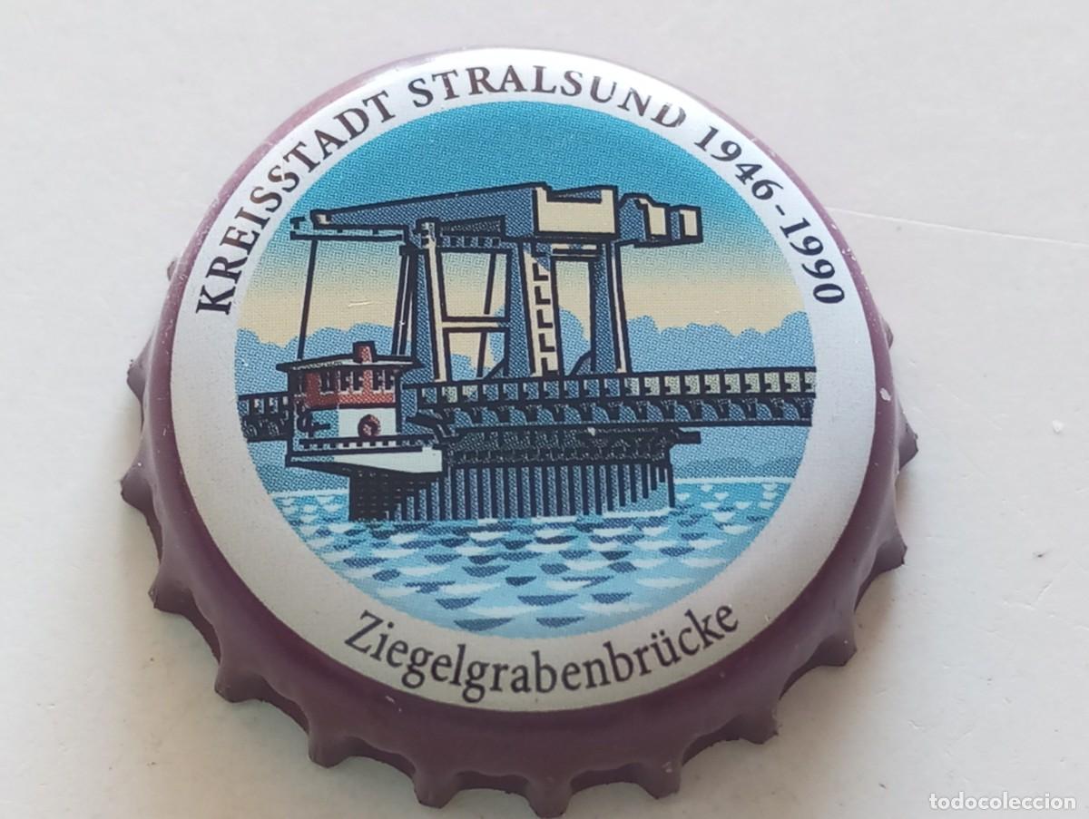 Coleccionismo de cervezas: Chapa tap&oacute;n corona de la cerveza alemana STRALSUNDER KREISSTADT 1946-1990 - ZIEGELGRABENBR&Uuml;CKE