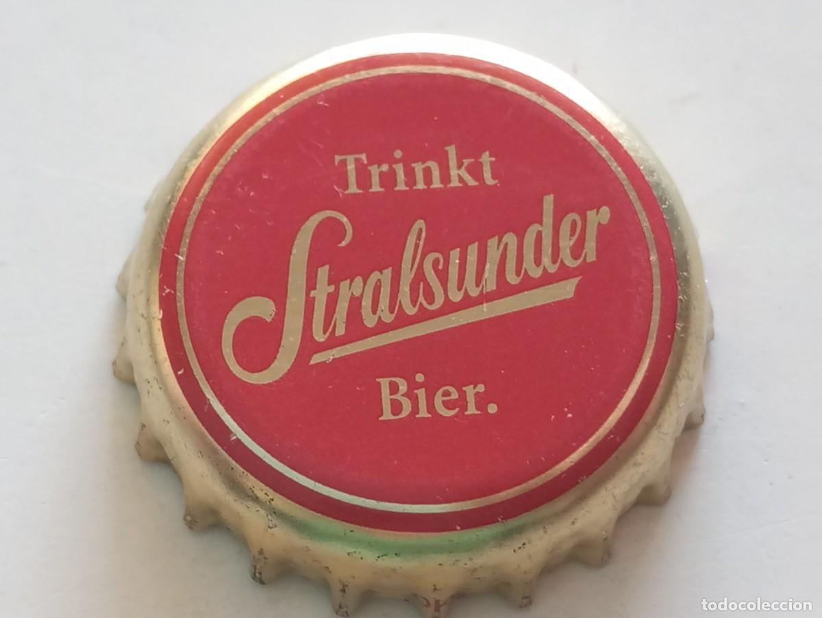 Coleccionismo de cervezas: Chapa tap&oacute;n corona de la cerveza alemana STRALSUNDER BIER - TRINKT