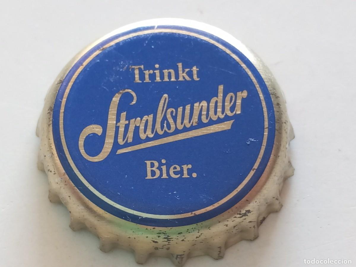 Coleccionismo de cervezas: Chapa tap&oacute;n corona de la cerveza alemana STRALSUNDER BIER - TRINKT