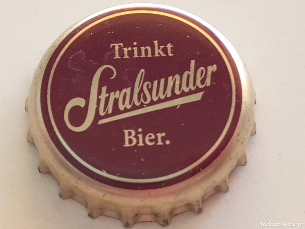 Coleccionismo de cervezas: Chapa tap&oacute;n corona de la cerveza alemana STRALSUNDER BIER - TRINKT
