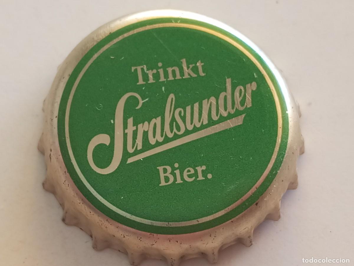 Coleccionismo de cervezas: Chapa tap&oacute;n corona de la cerveza alemana STRALSUNDER BIER - TRINKT