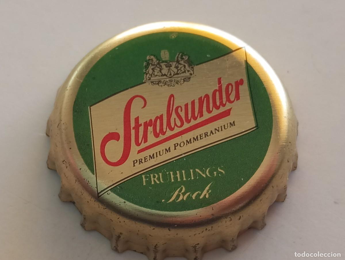 Coleccionismo de cervezas: Chapa tap&oacute;n corona de la cerveza alemana STRALSUNDER PREMIUM POMMERANIUM FR&Uuml;HLINGS BOCK