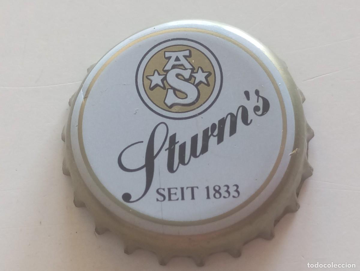 Coleccionismo de cervezas: Chapa tap&oacute;n corona de la cerveza alemana STURM'S SEIT 1833
