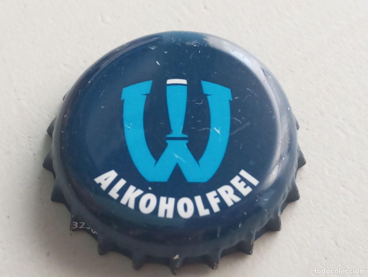 Coleccionismo de cervezas: Chapa tap&oacute;n corona de la cerveza alemana WERNESGR&Uuml;NER ALKOHOLFREI