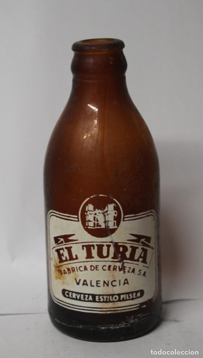 Coleccionismo de cervezas: ANTIGUA BOTELLA EL TURIA 20 CL