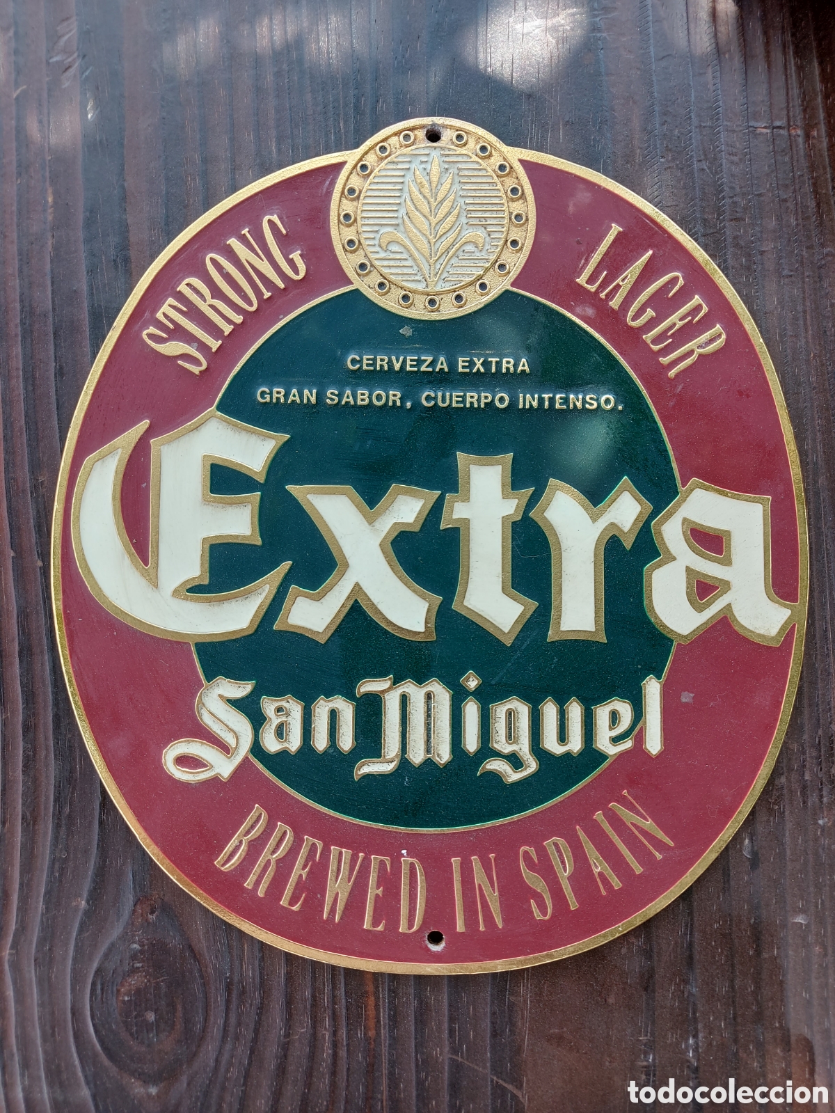 Coleccionismo de cervezas: PLACA DE SAN MIGUEL DE BRONCE