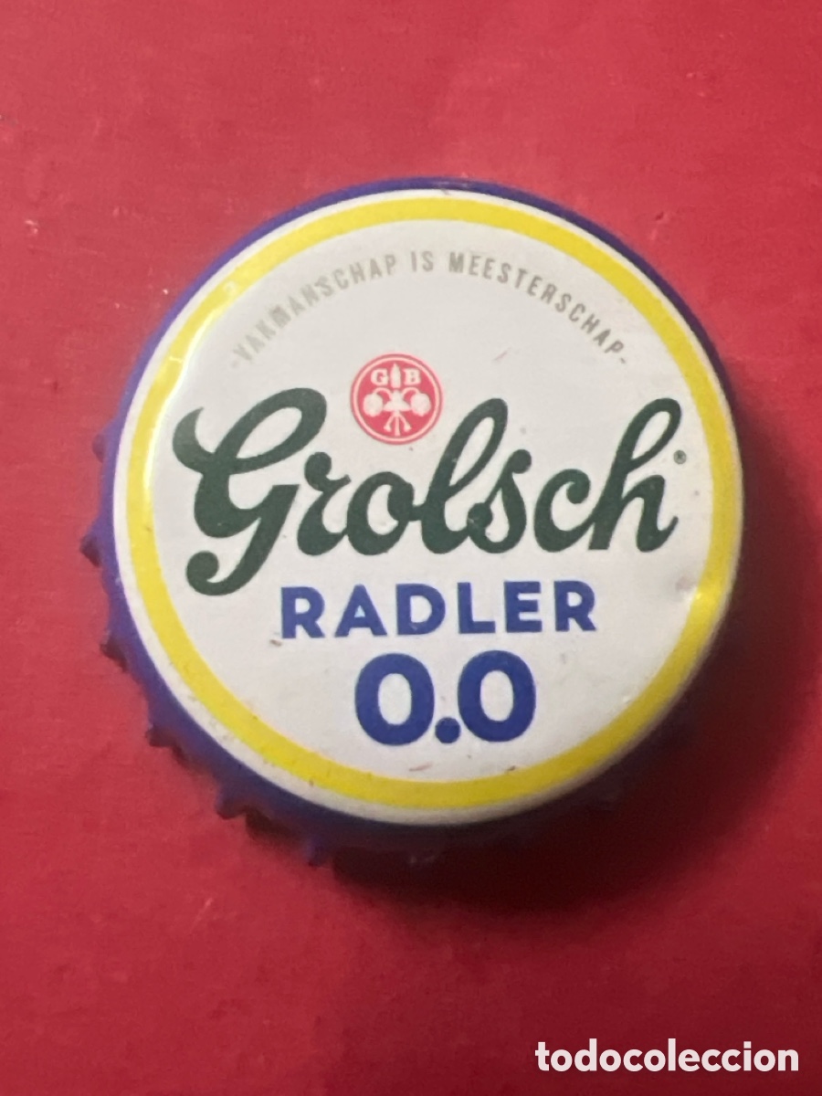 Coleccionismo de cervezas: T4/X83/G4. CHAPA CERVEZA - Grolsch Radler 0.0 Vakmanschap is Meesterschap GB - PA&Iacute;SES BAJOS