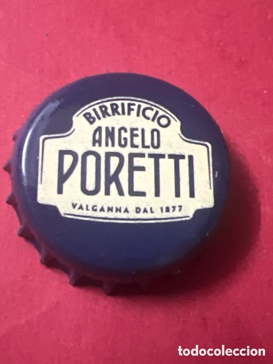 Coleccionismo de cervezas: H29. CHAPA TAP&Oacute;N CORONA ANGELO PORETTI