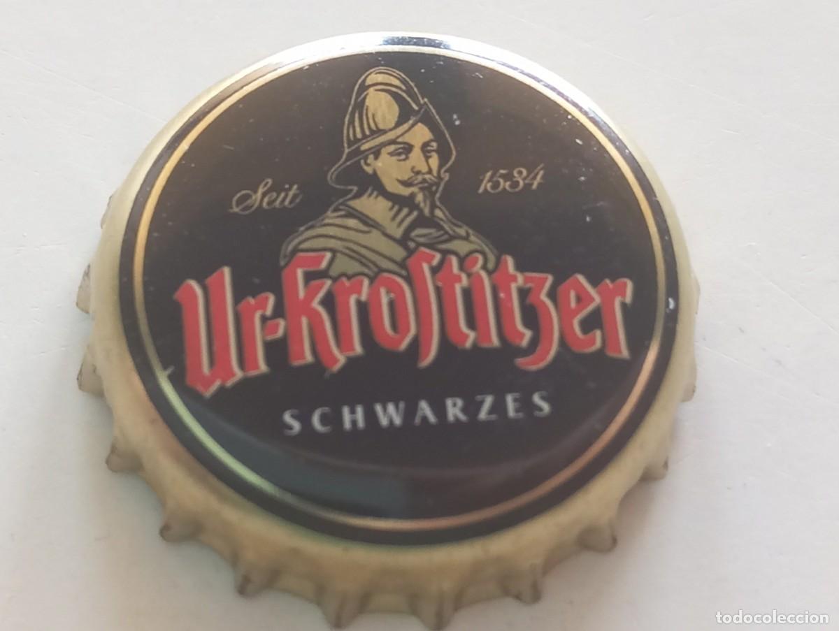 Coleccionismo de cervezas: Chapa tap&oacute;n corona de la cerveza alemana UR-KROSTITZER SCHWARZES SEIT 1534