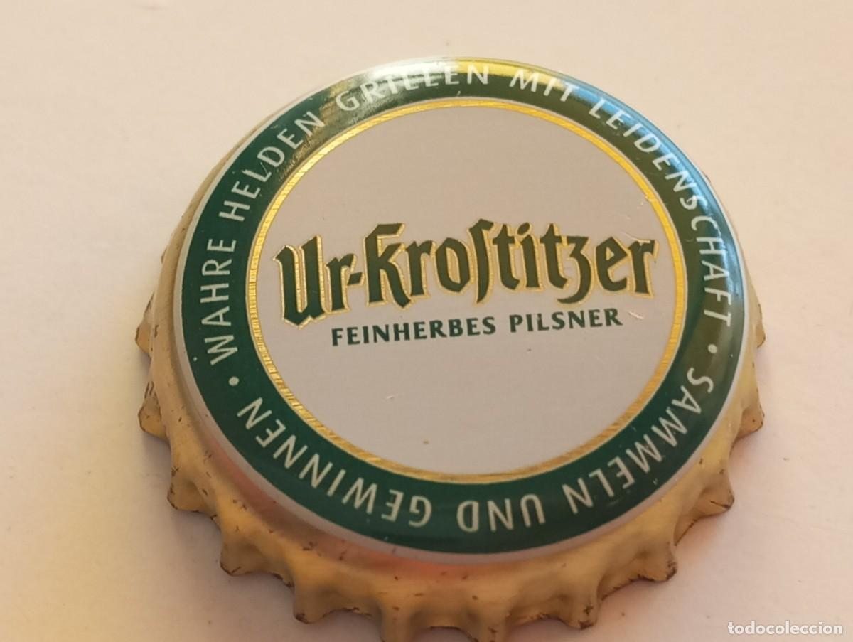 Coleccionismo de cervezas: Chapa tap&oacute;n corona de la cerveza alemana UR-KROSTITZER FEINHERBES PILSNER WAHRE HELDEN GRILLEN ...