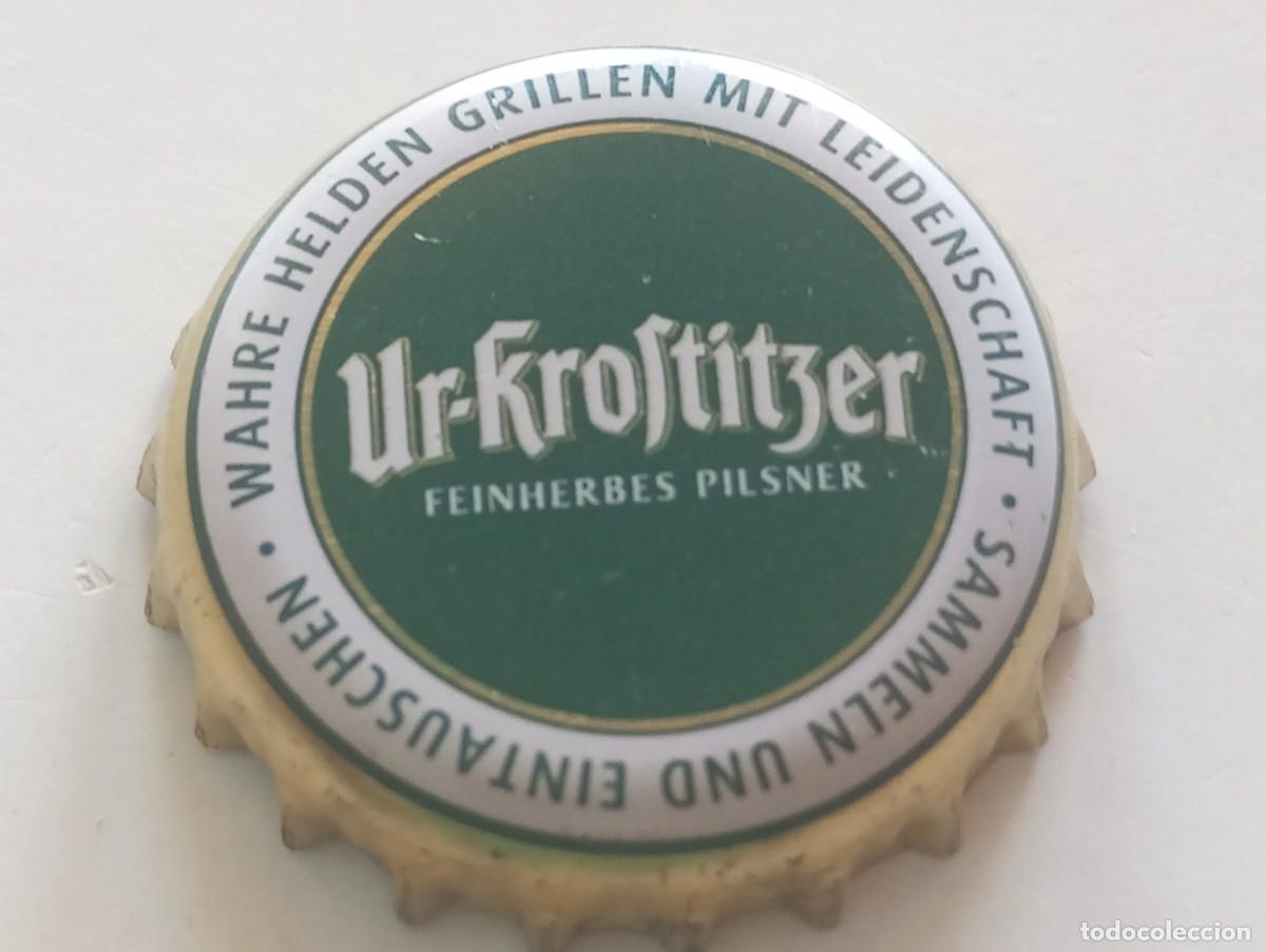 Coleccionismo de cervezas: Chapa tap&oacute;n corona de la cerveza alemana UR-KROSTITZER FEINHERBES PILSNER WAHRE HELDEN GRILLEN ...
