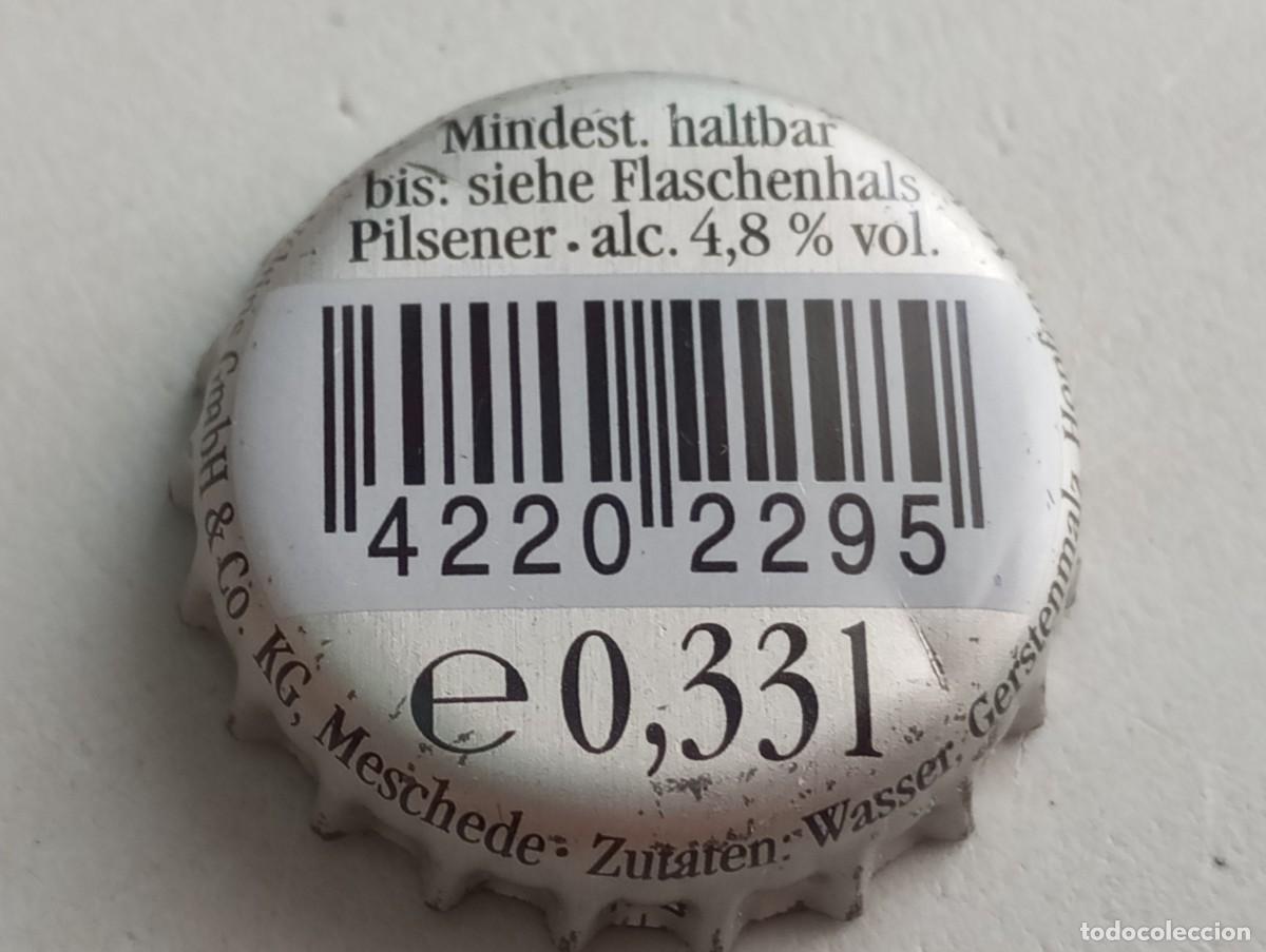 Coleccionismo de cervezas: Chapa tap&oacute;n corona de la cerveza alemana VELTINS e0,33l