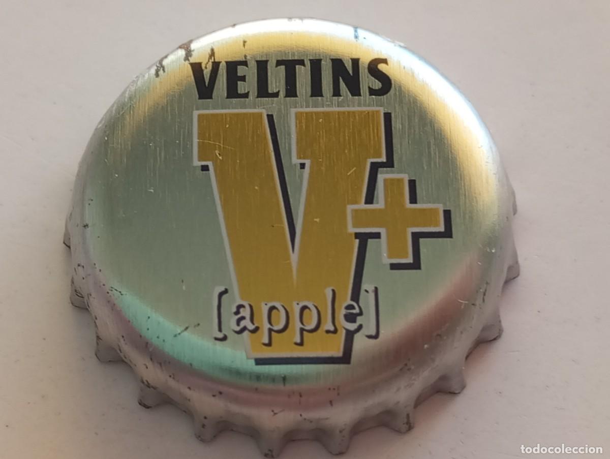 Coleccionismo de cervezas: Chapa tap&oacute;n corona de la cerveza alemana VELTINS V+ APPLE