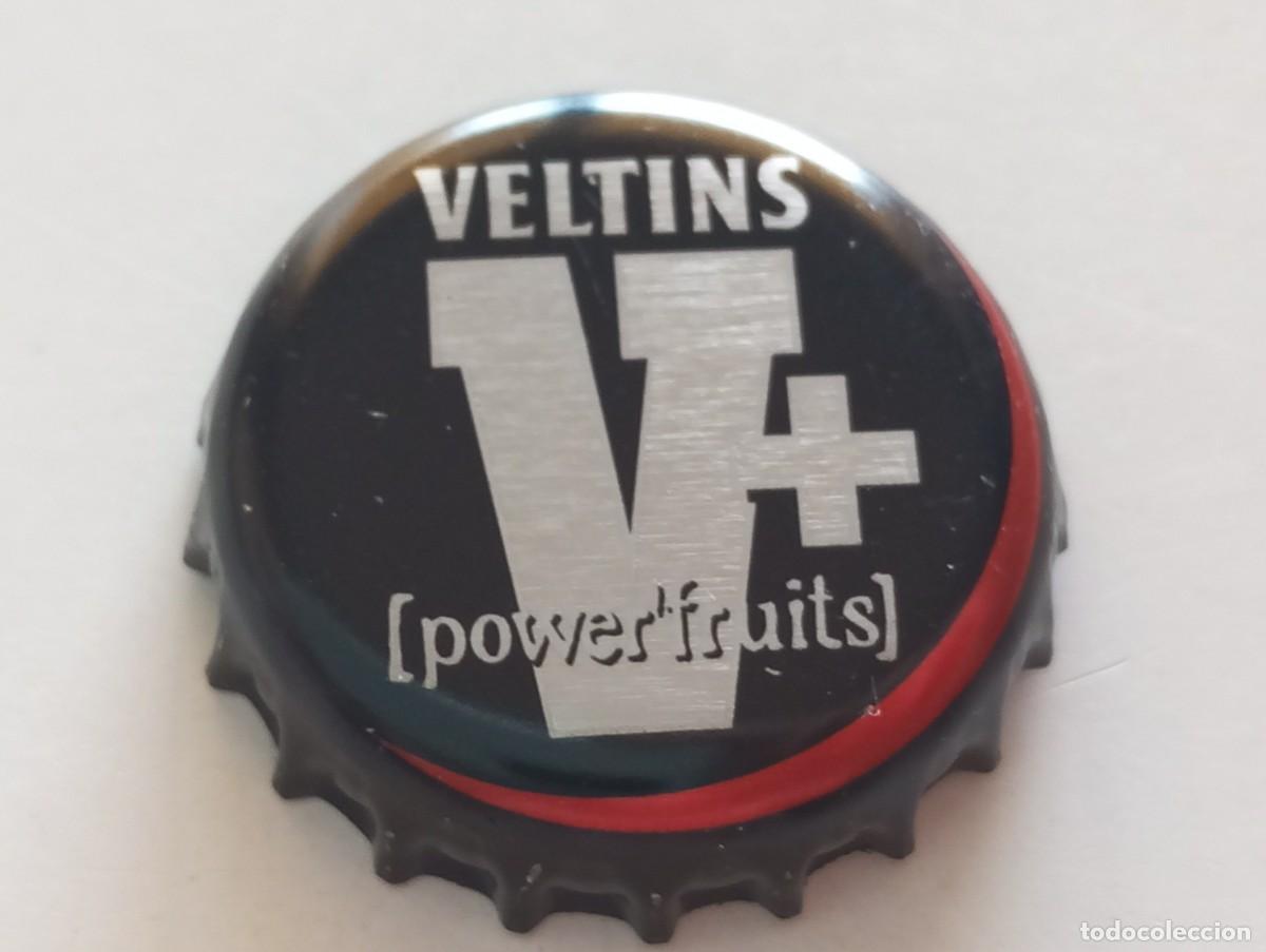 Coleccionismo de cervezas: Chapa tap&oacute;n corona de la cerveza alemana VELTINS V+ POWERFRUITS