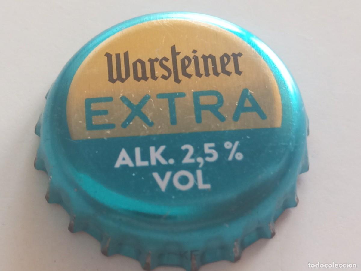 Coleccionismo de cervezas: Chapa tap&oacute;n corona de la cerveza alemana WARSTEINER EXTRA ALK. 2,5% VOL