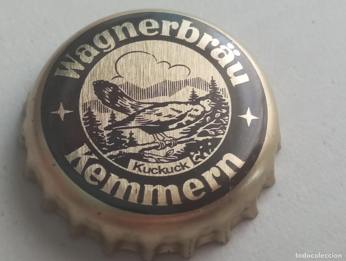 Coleccionismo de cervezas: Chapa tap&oacute;n corona de la cerveza alemana WAGNERBR&Auml;U KUCKUCK - KEMMERN