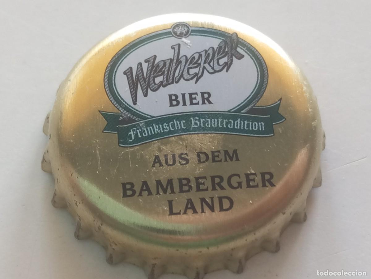 Coleccionismo de cervezas: Chapa tap&oacute;n corona de cerveza alemana WEIHERER BIER FRANKISCHE BRAUTRADITION AUS DEM BAMBERGER LAND