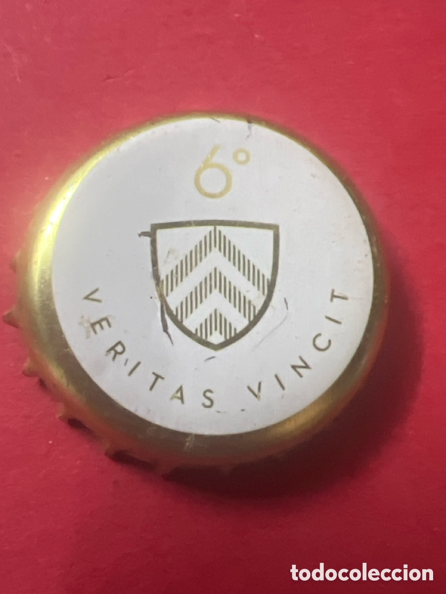 Coleccionismo de cervezas: T4/X82/M3. CHAPA CERVEZA - Veritas Vincit 6&deg; - B&Eacute;LGICA