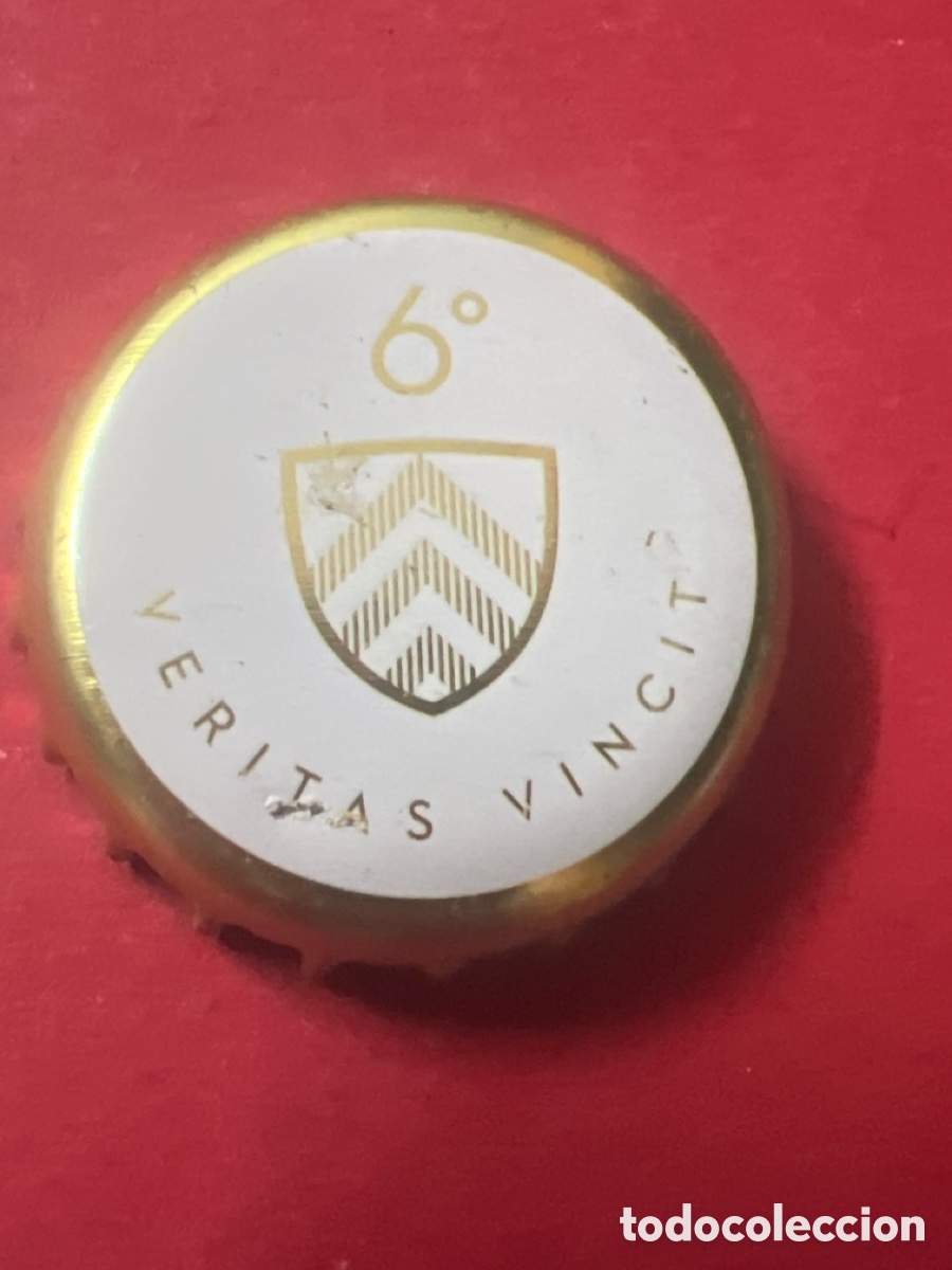Coleccionismo de cervezas: T4/X82/P6. CHAPA CERVEZA - Veritas Vincit 6&deg; - B&Eacute;LGICA