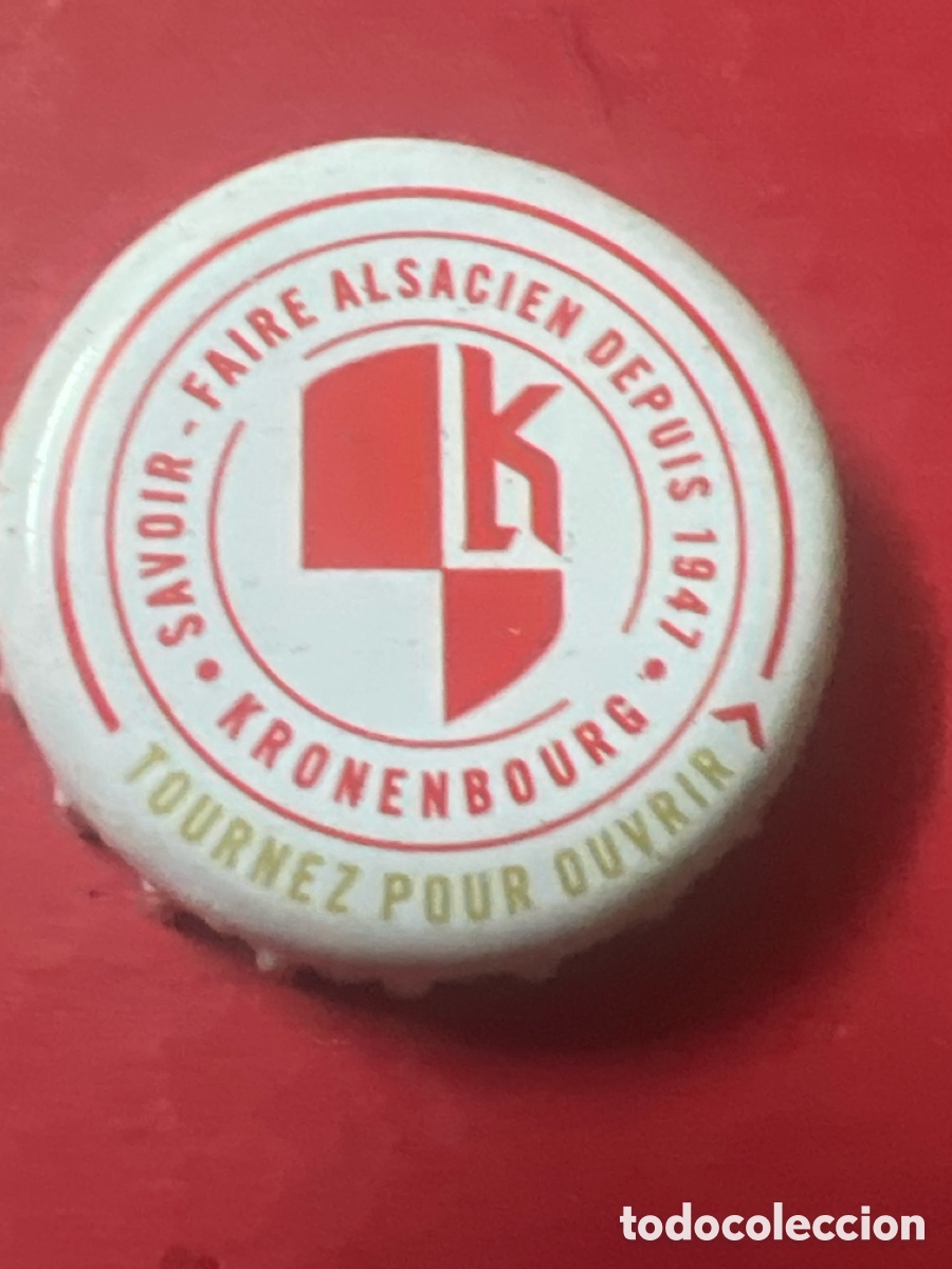 Coleccionismo de cervezas: T4/X82/Q5. CHAPA CERVEZA - K Savoir-faire Alsacien depuis 1947 Kronenbourg Tournez pour ouvrir -