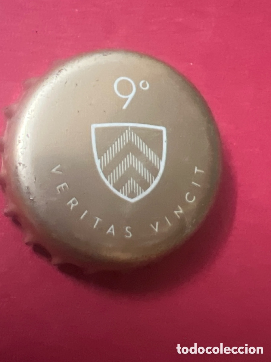 Coleccionismo de cervezas: G173. CHAPA CERVEZA - Veritas Vincit 9&deg; - B&Eacute;LGICA