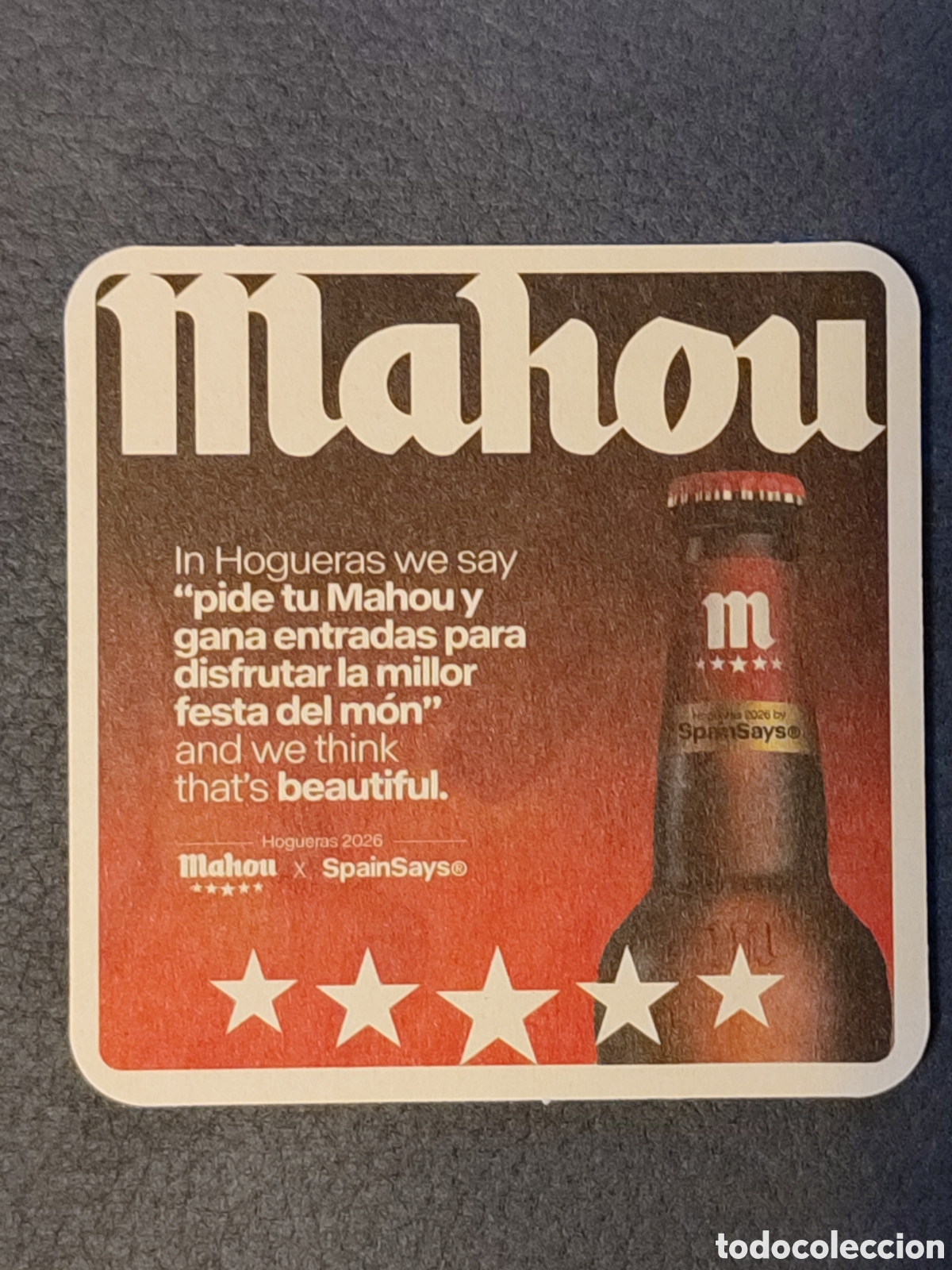 Collectionnisme de bi&egrave;res: Posavaso Mahou Hogueras 2026