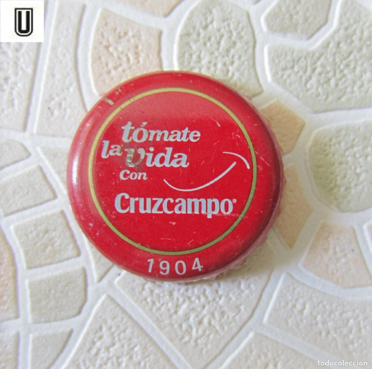 Coleccionismo de cervezas: CHAPAS TAPON CORONA CHAPA CERVEZA CRUZCAMPO TOMATE LA VIDA